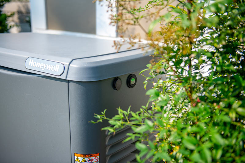 Completed whole-house generator installation