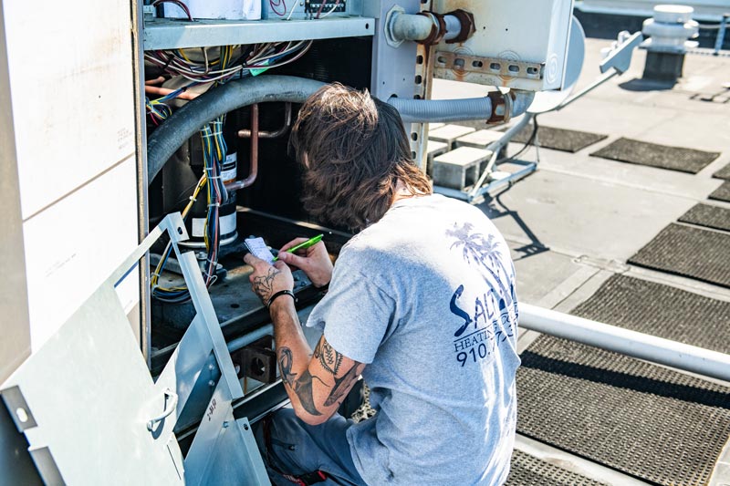 Commercial HVAC services by experienced technician