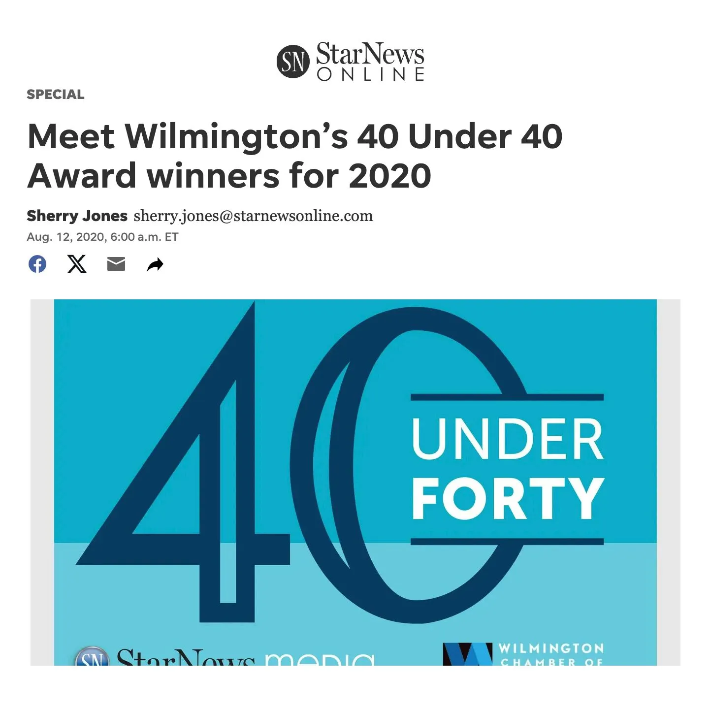Salt Air recognized 40 Under 40 winner
