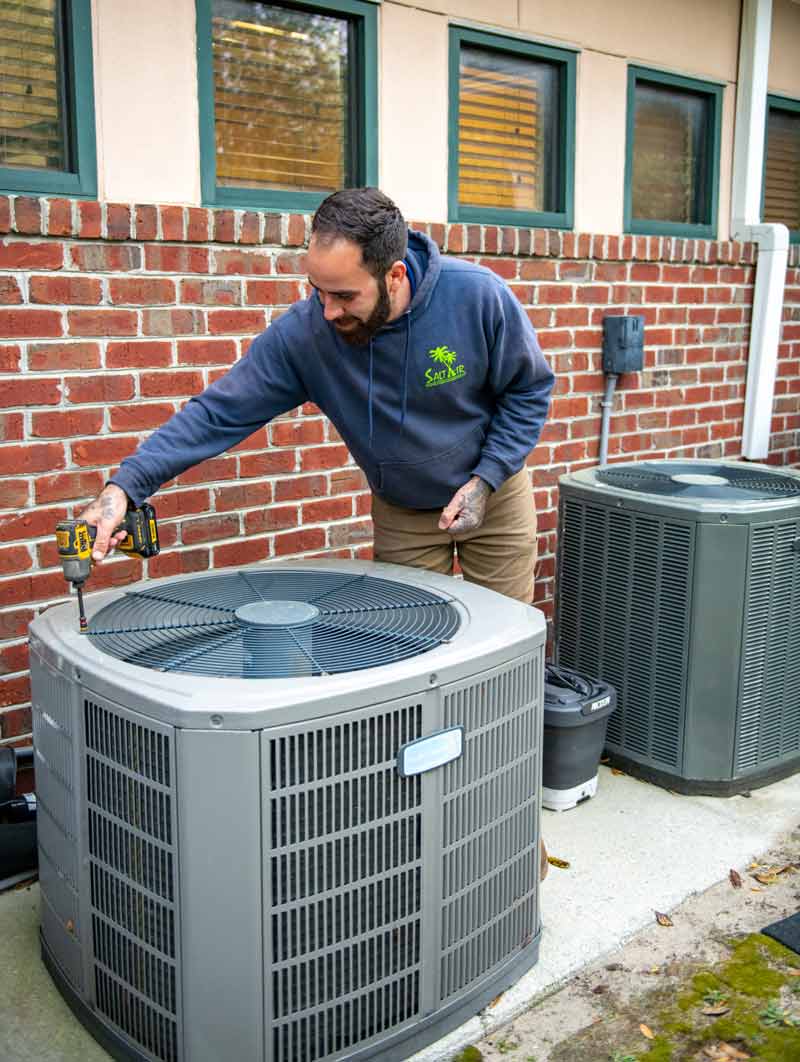 AC repair in progress